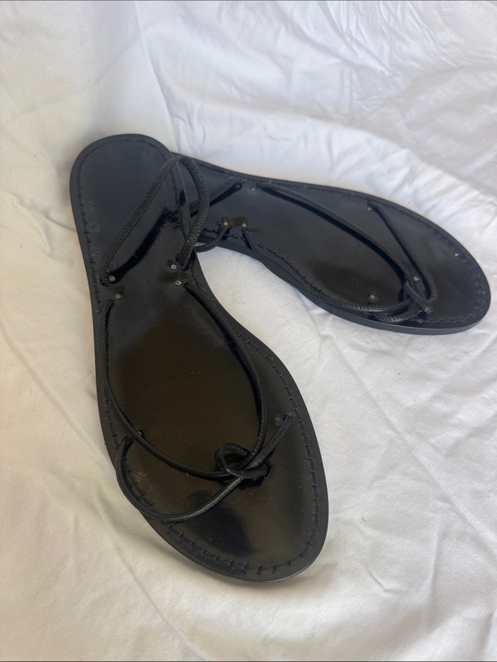 AMANU Style 10 The Serengeti Black Leather Strappy Sandals